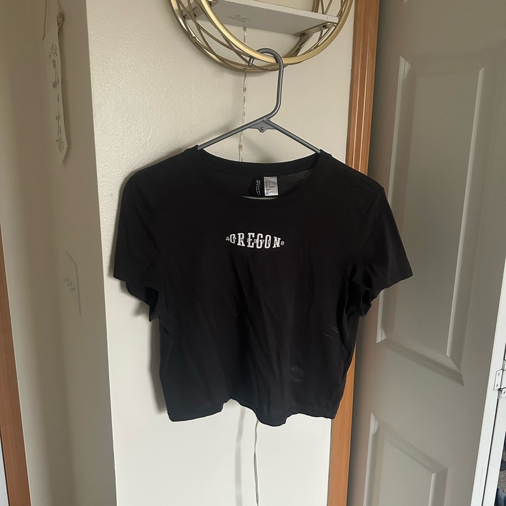 Black Oregon Graphic T-Shirt